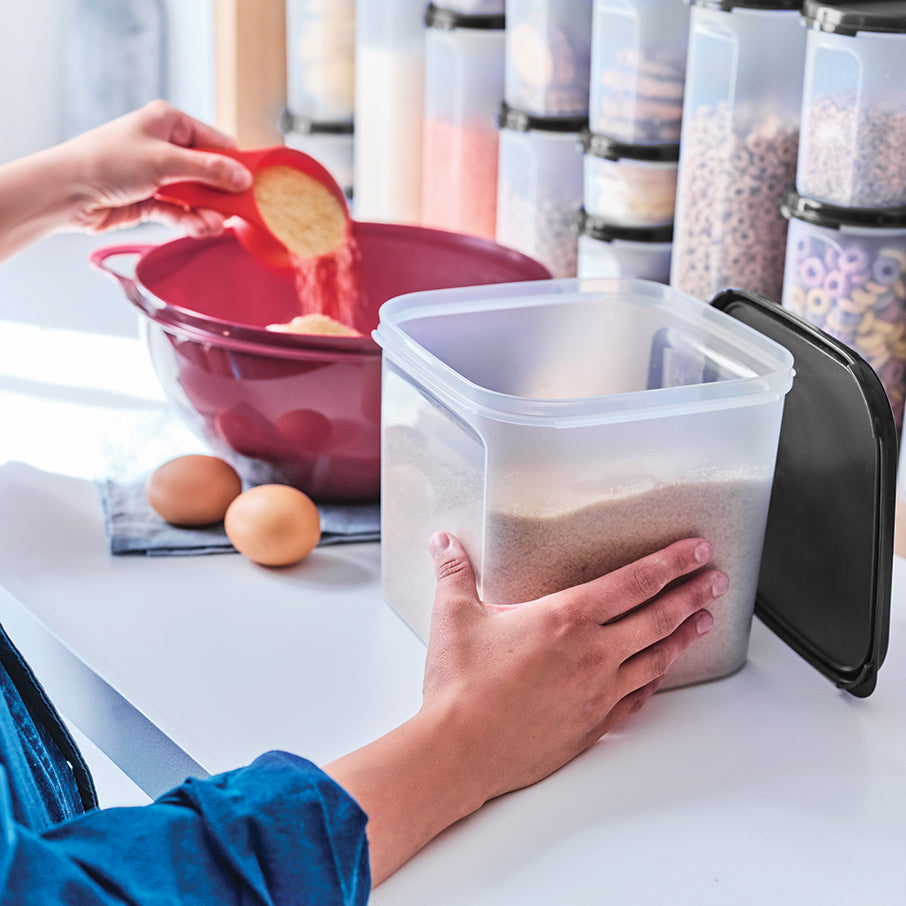 tupperware modular mates quadrado 3 recipiente para armazenamento de alimentos preto jato