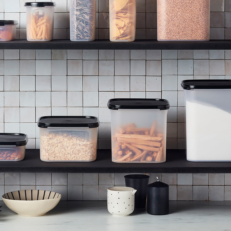 tupperware modular mates quadrado 3 recipiente para armazenamento de alimentos preto jato