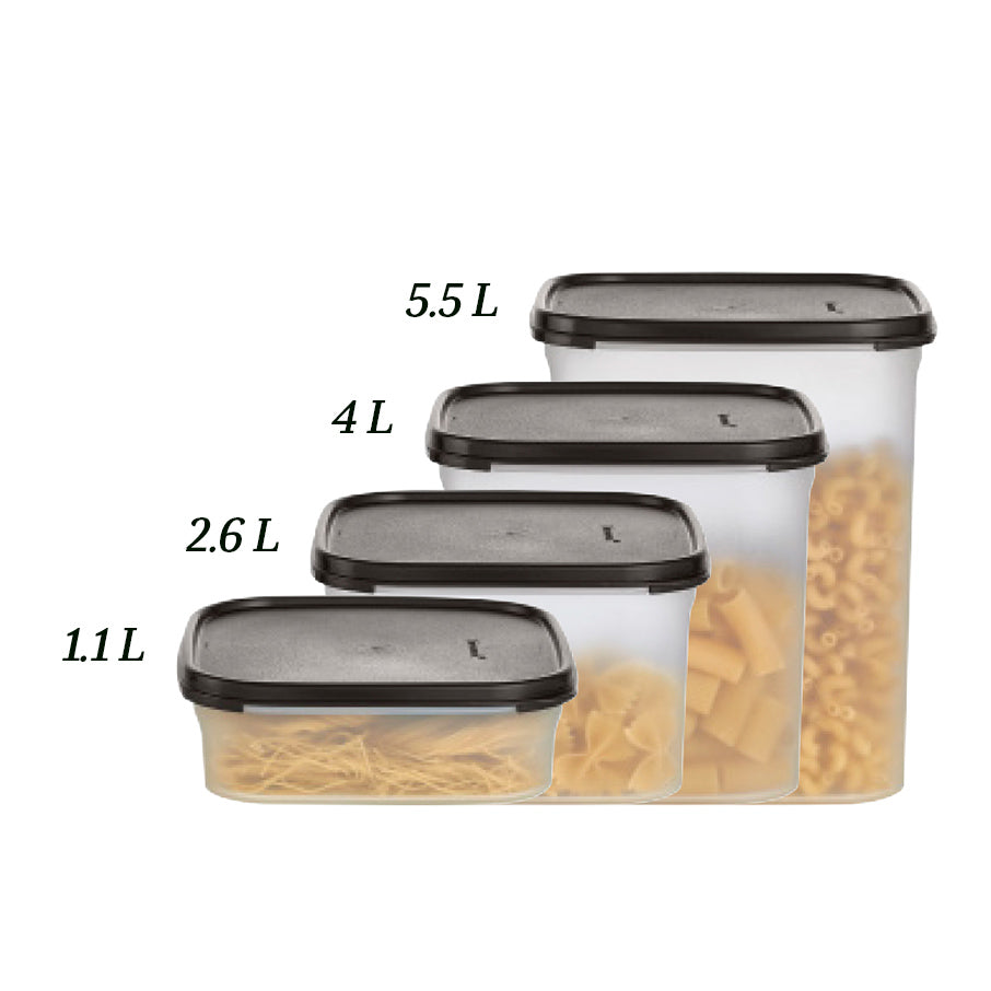 tupperware modular mates quadrado 3 recipiente para armazenamento de alimentos preto jato