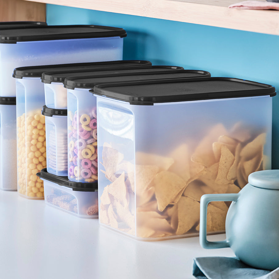 tupperware modular mates retangular 4 recipiente para armazenamento de alimentos preto jato