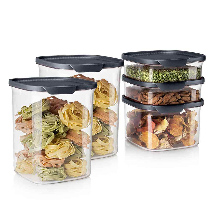 tupperware ultra clear quadrado conjunto de 5 peças cosmos vedações