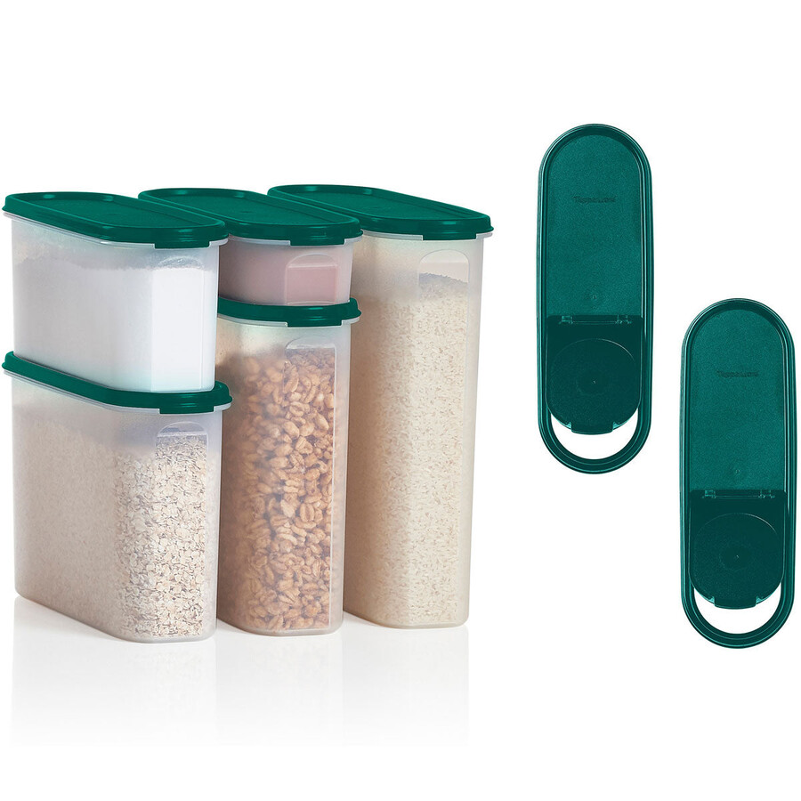 conjunto tupperware modular mates super oval preto jato