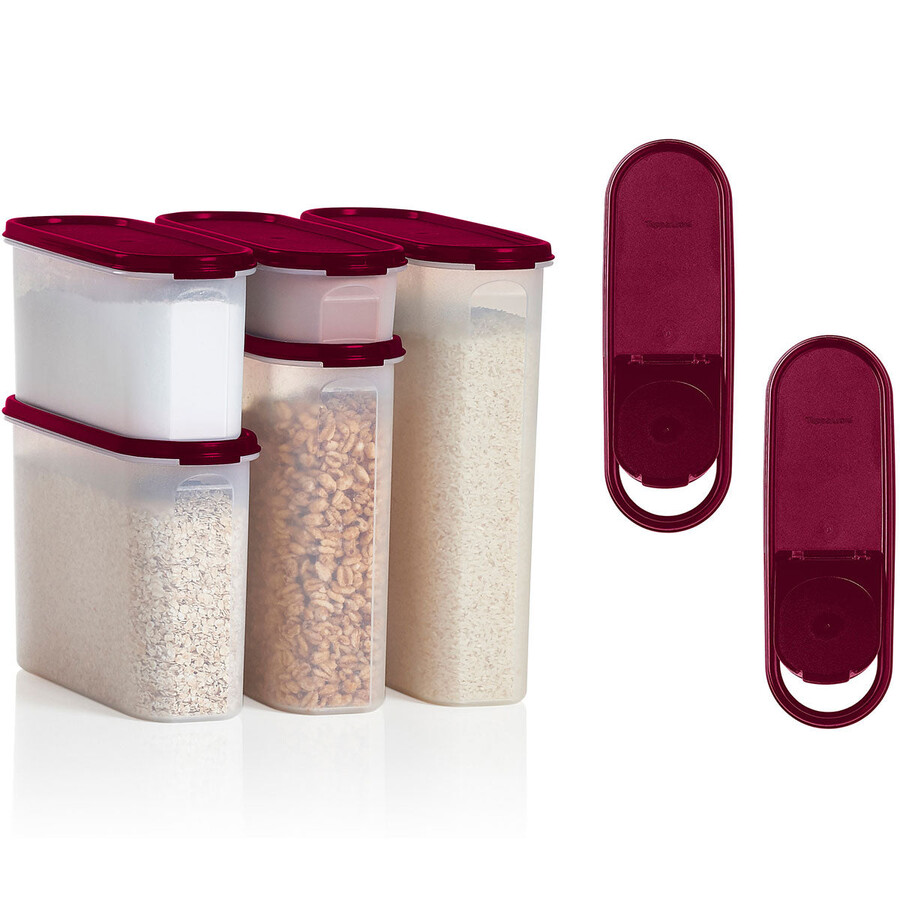 conjunto tupperware modular mates super oval preto jato