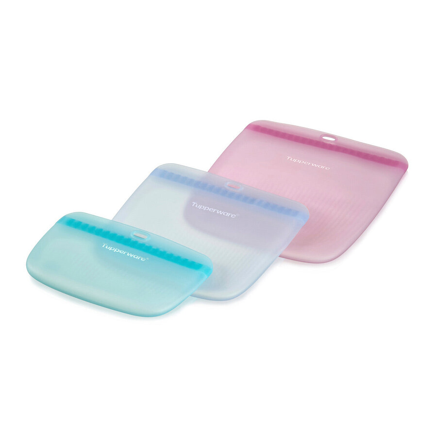 conjunto ultimate de bolsas slim de silicone azul-turquesa translúcido névoa islandesa translúcida vinhedo aquático