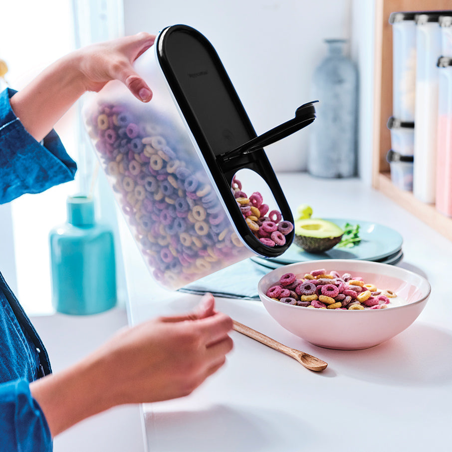 tupperware modular mates super oval tampa para despejar armazenamento de alimentos preto jato