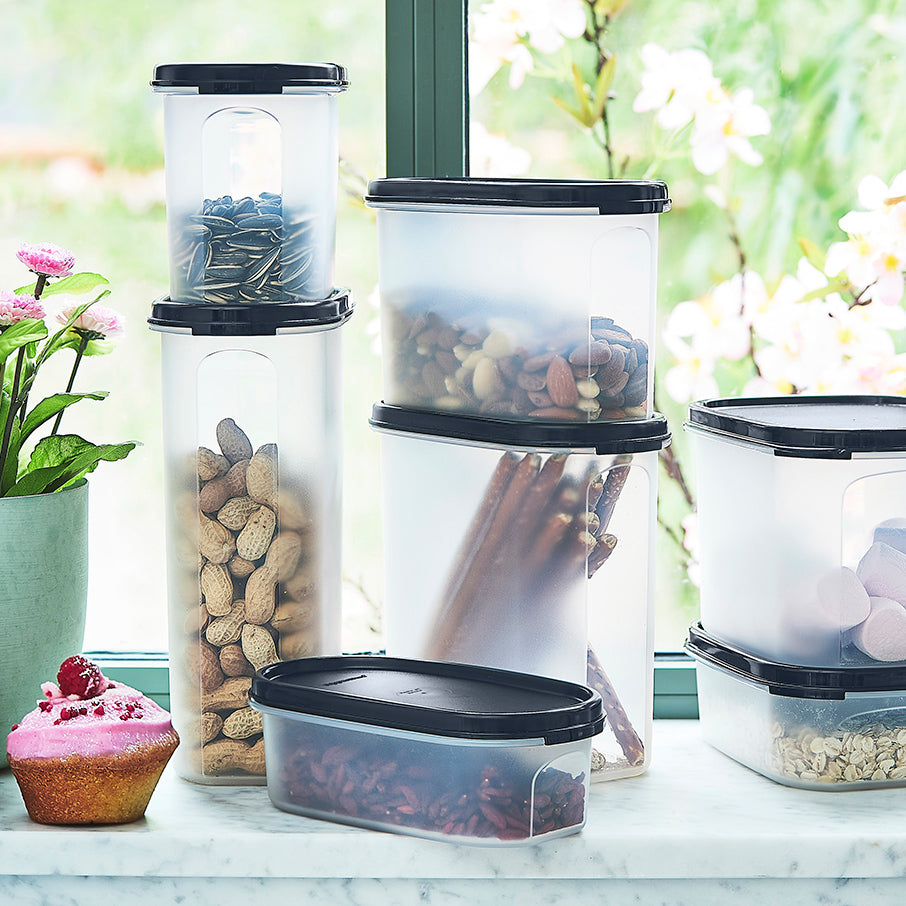 tupperware modular mates oval 1 recipiente para armazenamento de alimentos preto intenso