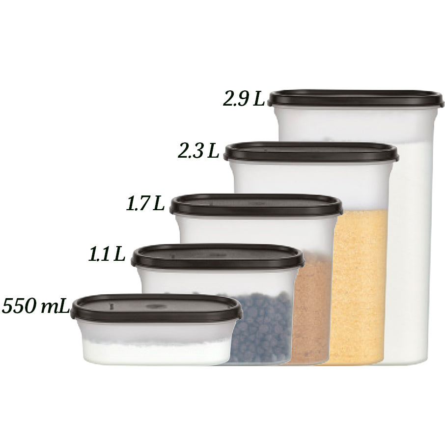 tupperware modular mates oval 1 recipiente para armazenamento de alimentos preto intenso