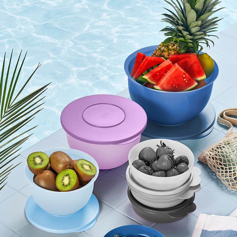 conjunto de tigelas tupperware impressions classic sorvete libélula névoa islandesa