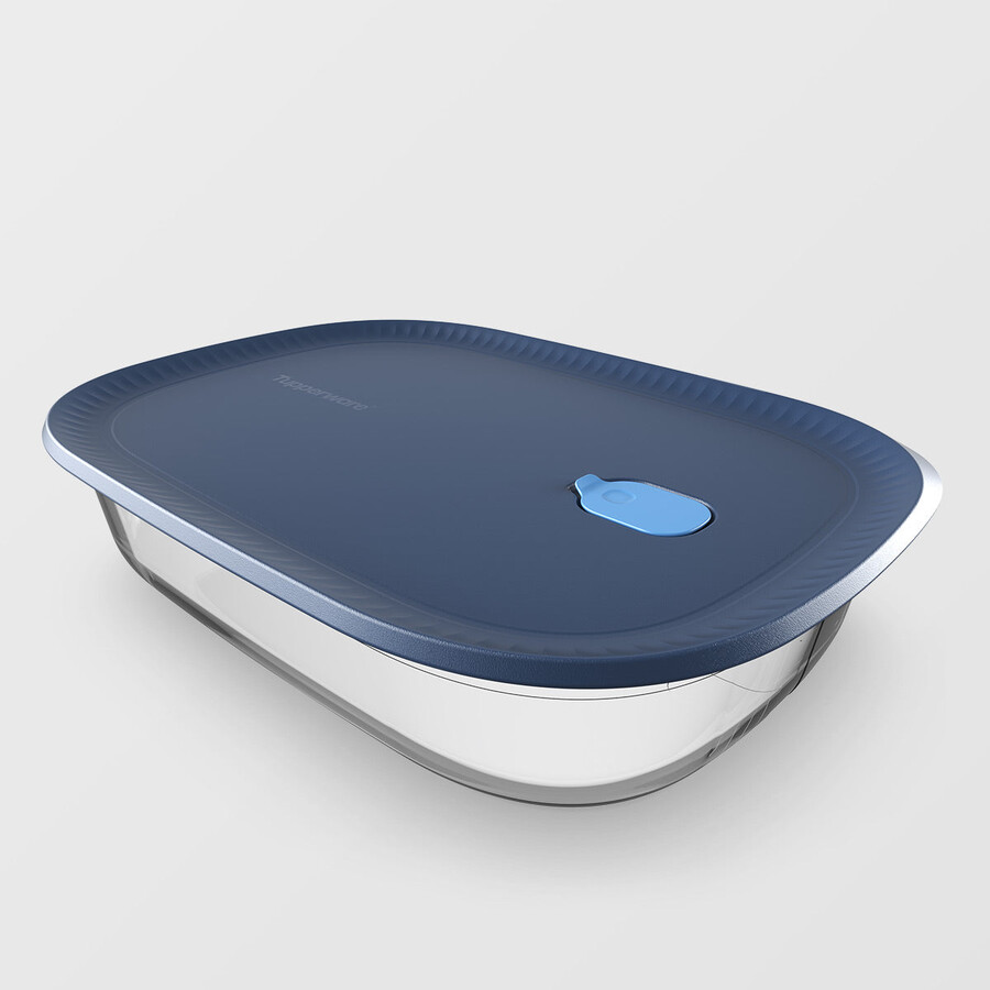 assadeira retangular de vidro tupperware voila tamanho xl assadeira hermética