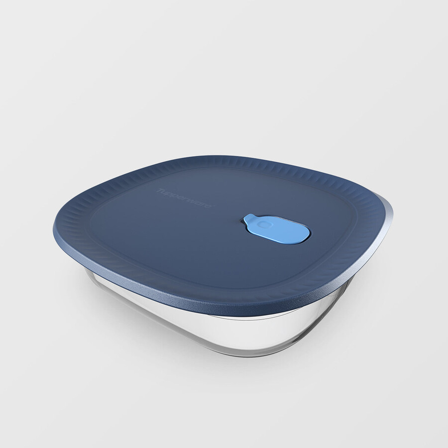 assadeira quadrada de vidro tupperware voila recipiente hermético para armazenamento de alimentos