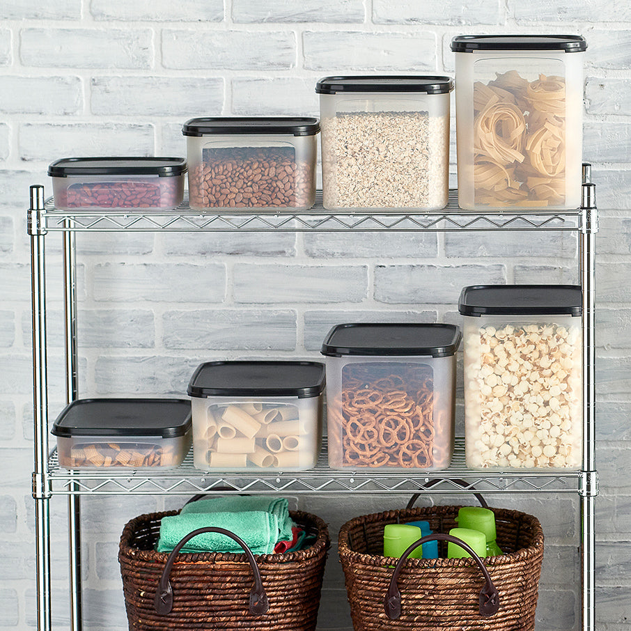 tupperware modular mates retangular 3 recipiente para armazenamento de alimentos preto jato