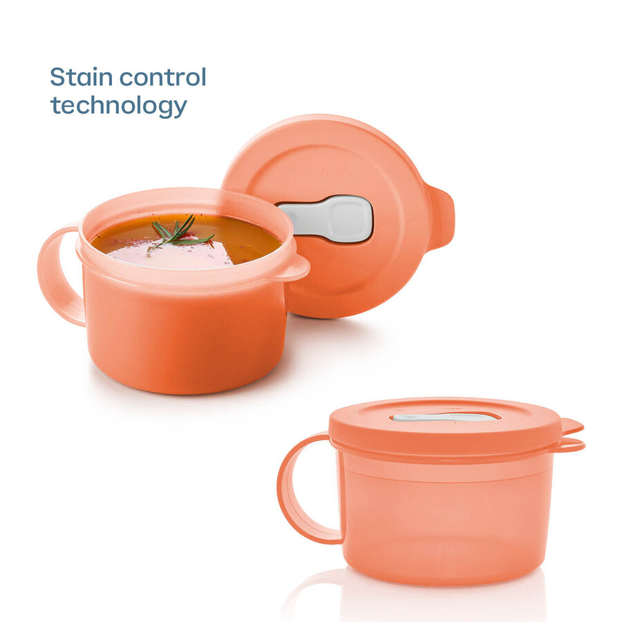 caneca para sopa tupperware crystalwave plus para micro-ondas conjunto de 2 À prova de vazamentos rosa aconchegante