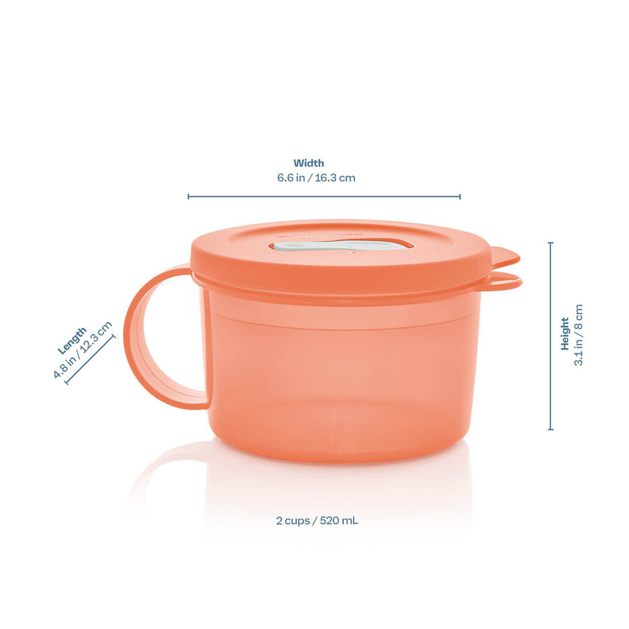 caneca para sopa tupperware crystalwave plus para micro-ondas conjunto de 2 À prova de vazamentos rosa aconchegante