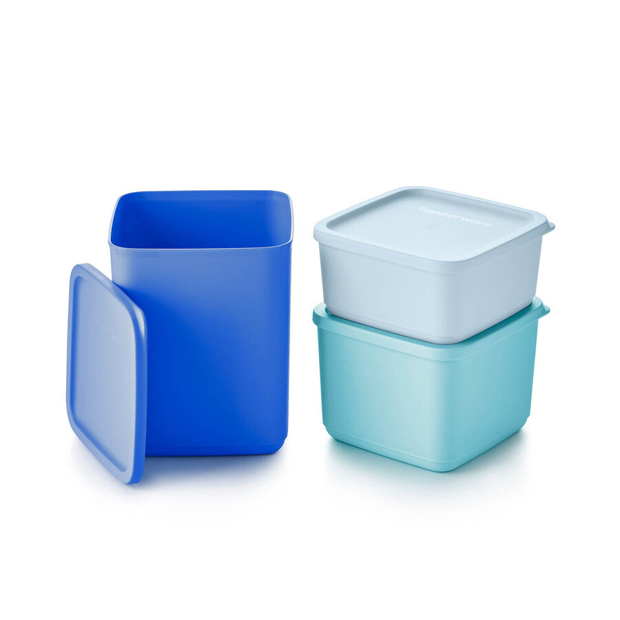 conjunto básico brilhante 6 peças quadrado azul