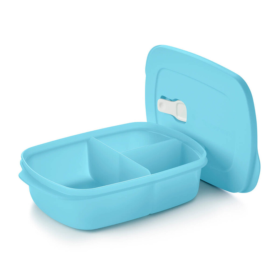 crystalwave prato retangular dividido azul