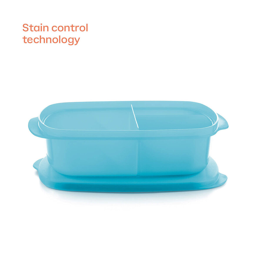 crystalwave prato retangular dividido azul