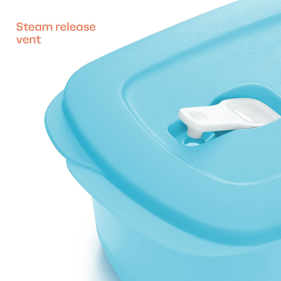 crystalwave prato retangular dividido azul