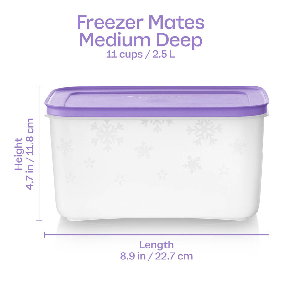 tupperware freezer mates plus médio profundo recipiente para armazenamento de alimentos tampa para sorvete