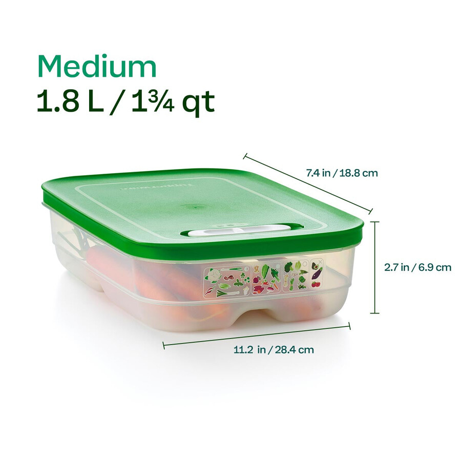 fridgesmart conjunto inicial de 4 peças margarita pequena profunda verde inverno média média profunda
