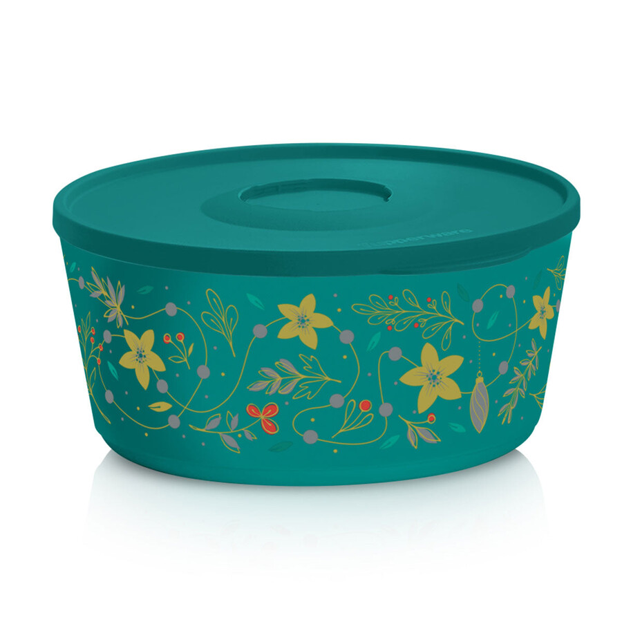 tigela para servir tupperware holiday holly armazenamento de alimentos 18 xícaras 43 pol. verde misterioso