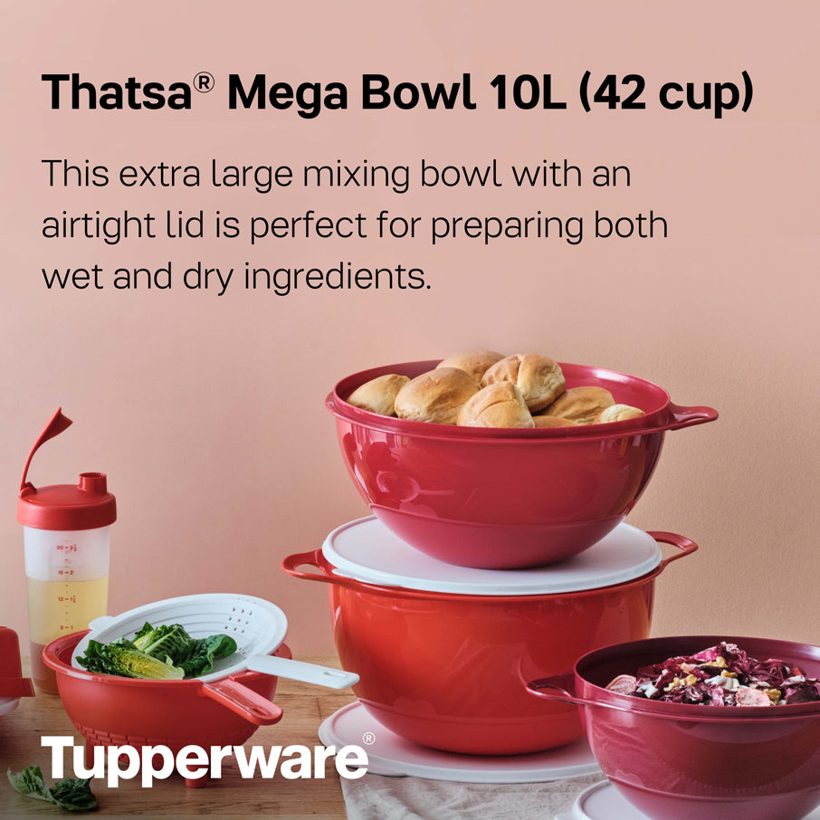 tigela tupperware thatsa mega hermética à prova de vazamentos para misturar 42 pés cúbicos chili