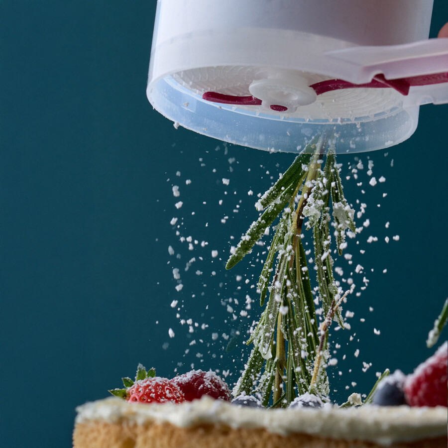 tupperware sift n store peneira e recipiente de armazenamento 250 ml chili