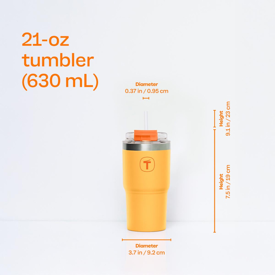 copo tupperware big t 630 ml laranja pôr do sol