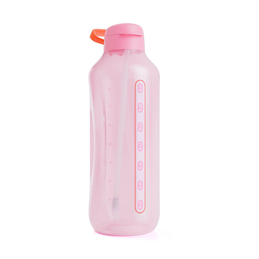 garrafa de água tupperware aquavibe 2 l rosa soft candy