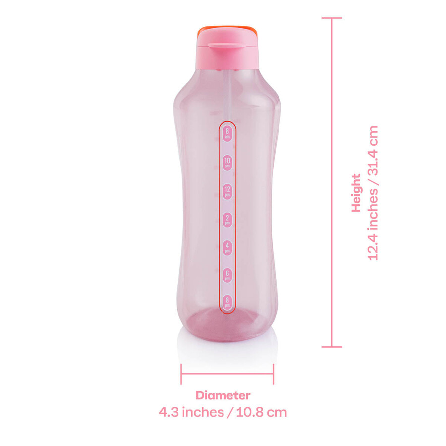 garrafa de água tupperware aquavibe 2 l rosa soft candy
