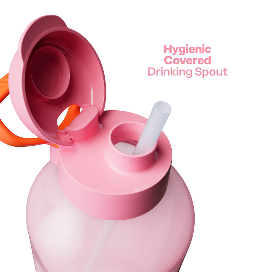 garrafa de água tupperware aquavibe 2 l rosa soft candy