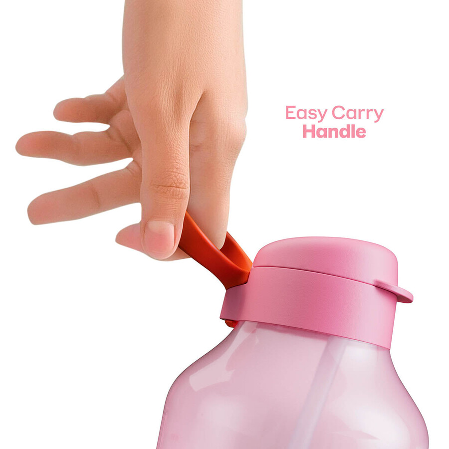 garrafa de água tupperware aquavibe 2 l rosa soft candy