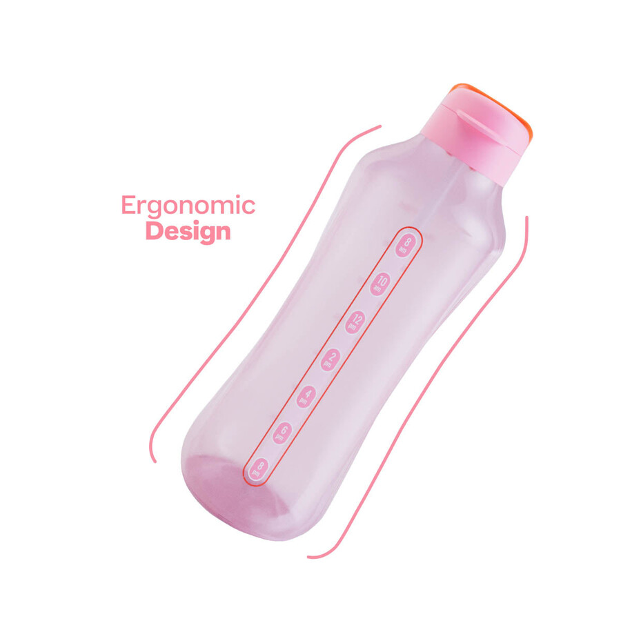 garrafa de água tupperware aquavibe 2 l rosa soft candy