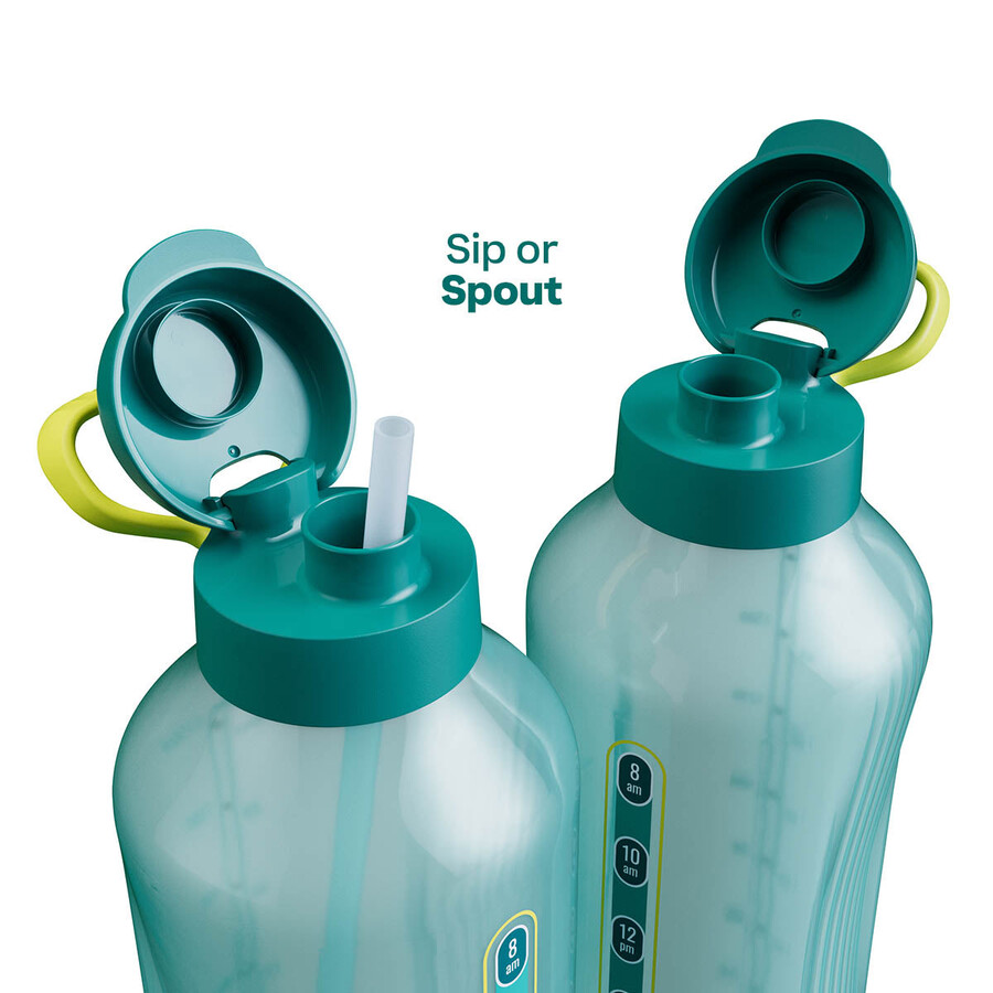 garrafa de água tupperware aquavibe 2 l verde verde misterioso